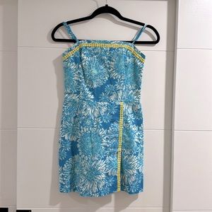 Blue floral dress